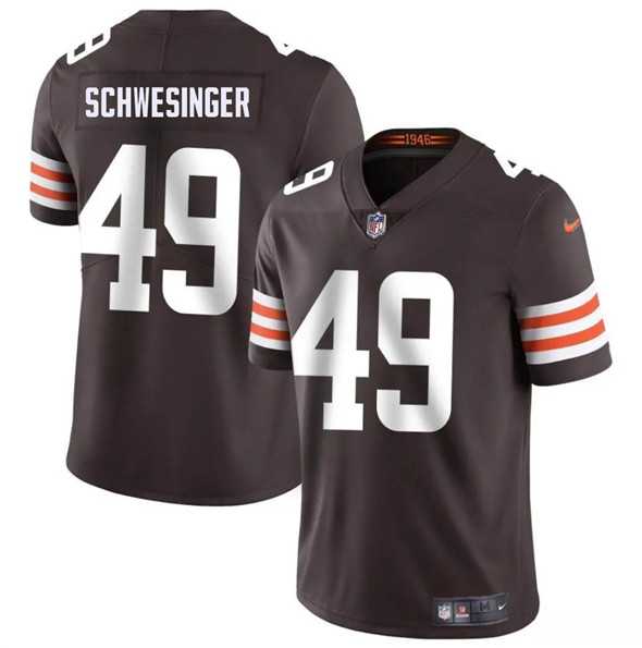 Men & Women & Youth Cleveland Browns #49 Carson Schwesinger Brown 2025 Vapor Limited Stitched Jersey->cleveland browns->NFL Jersey